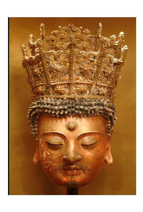 Eastern Shanxi Clay Sculpted Head of Buddha